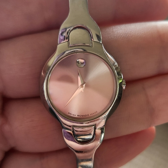 Movado Stainless Steel and Pink Women's Watch